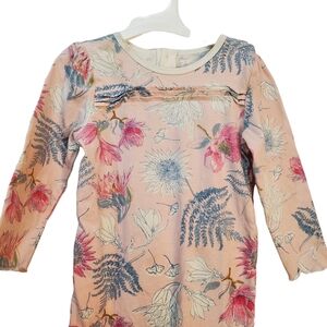 Burt's‎ Bees Organic Cotton Baby Girl Long Sleeve One Piece Size 24M